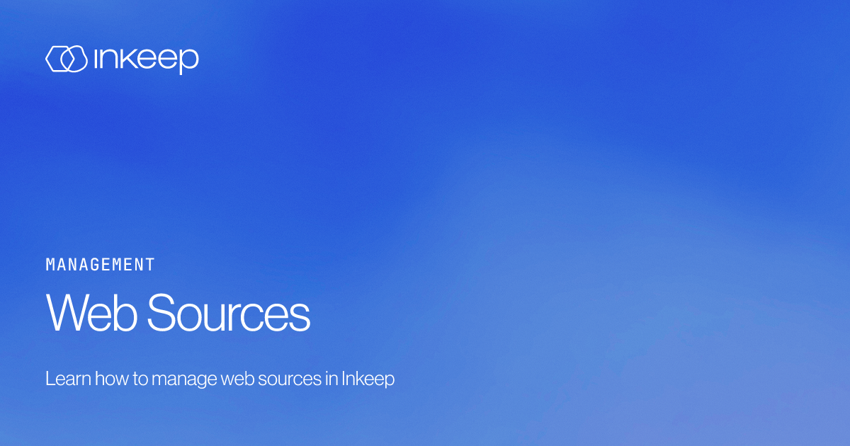 Web Sources - Inkeep