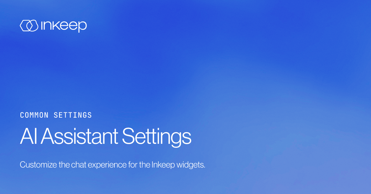 AI Assistant Settings - Inkeep